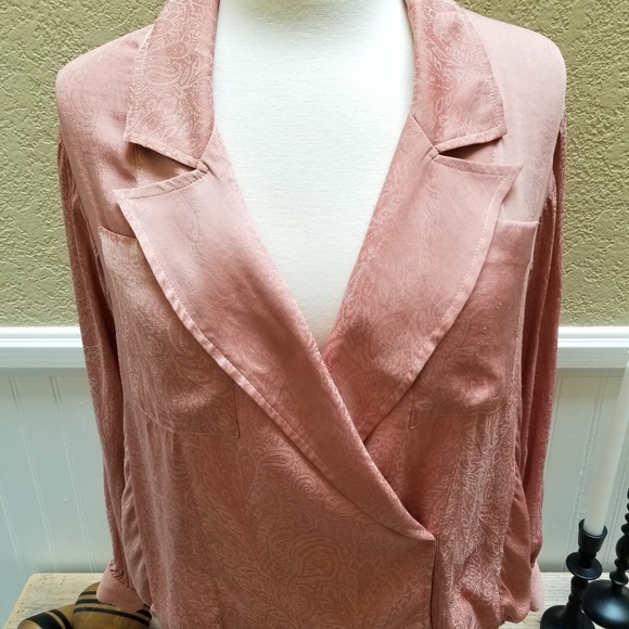 Anthro Maeve Long Sleeve Wrap Blouse XS - Picture 1 of 5